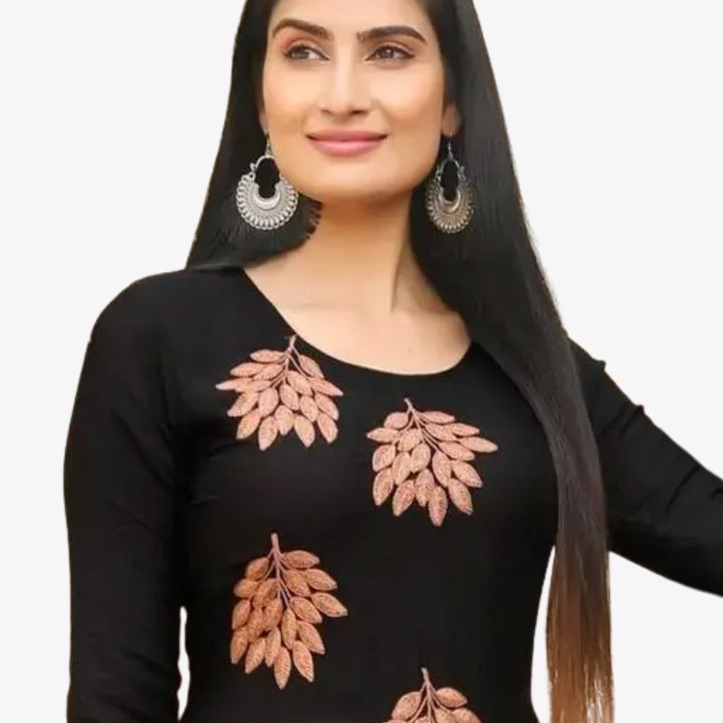 Black Rayon Kurta Set