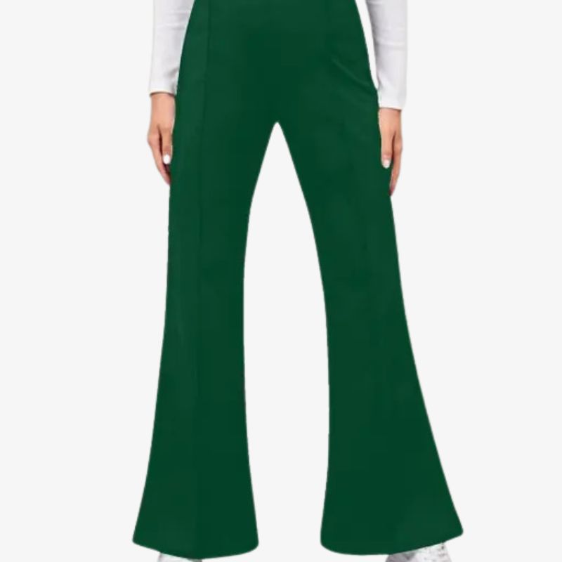 Polyester Black Solid Women’s Trousers