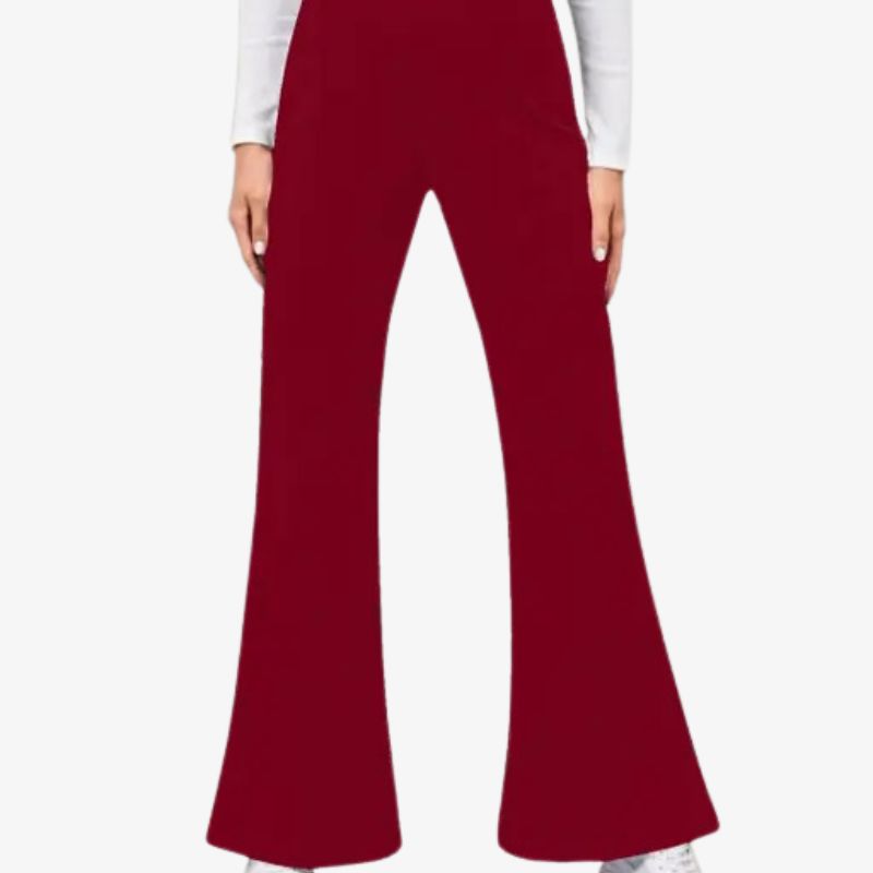 Polyester Black Solid Women’s Trousers