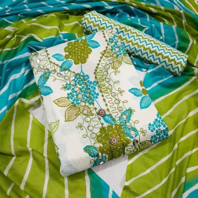 Printed Jaipuri Cotton Women Suit