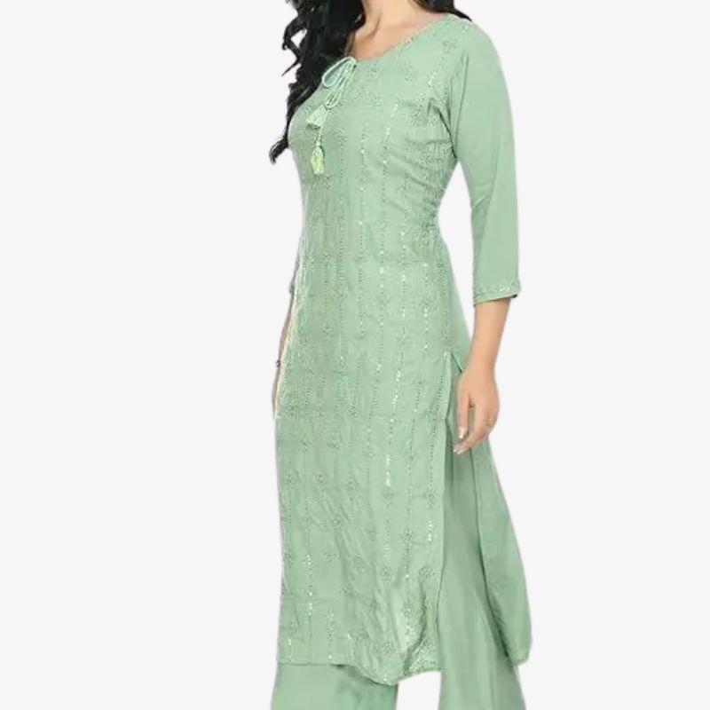 Stylish Beautiful Kurta with Plazo Set