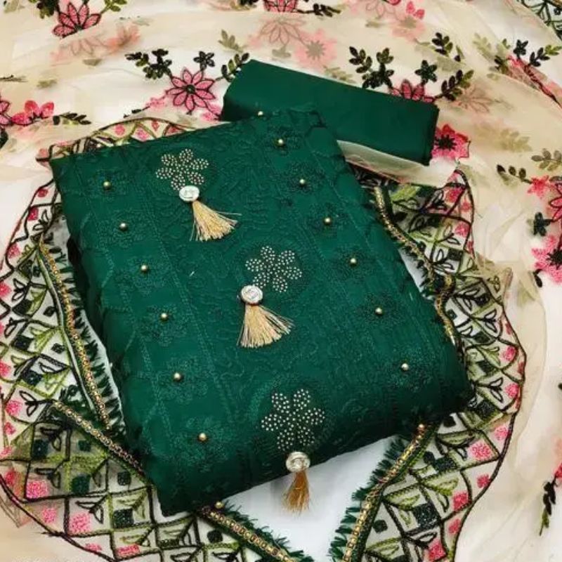 Women’s Floral Embroidered Cotton Suits