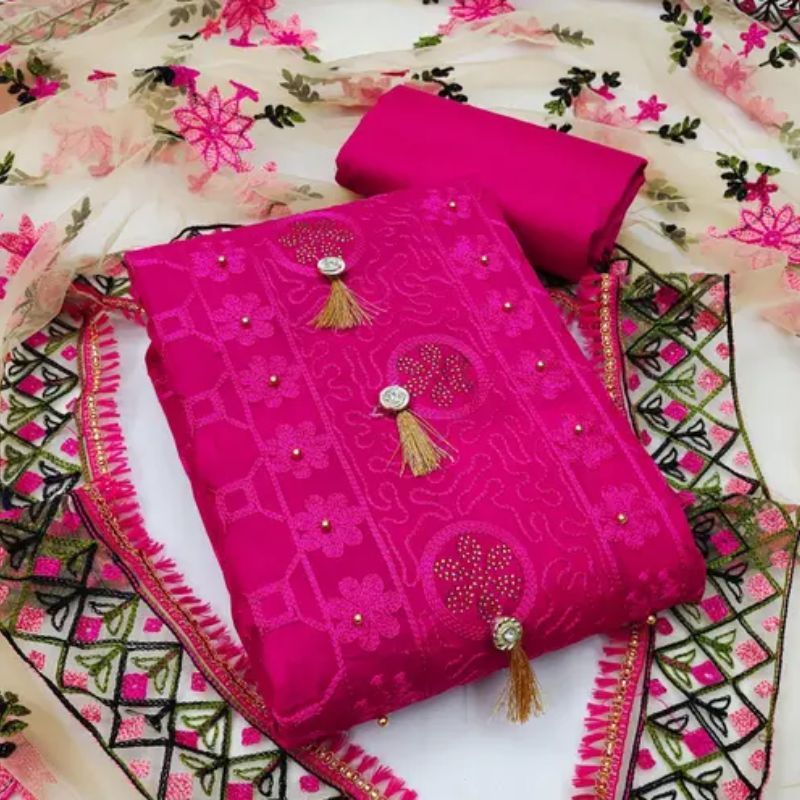 Women’s Floral Embroidered Cotton Suits