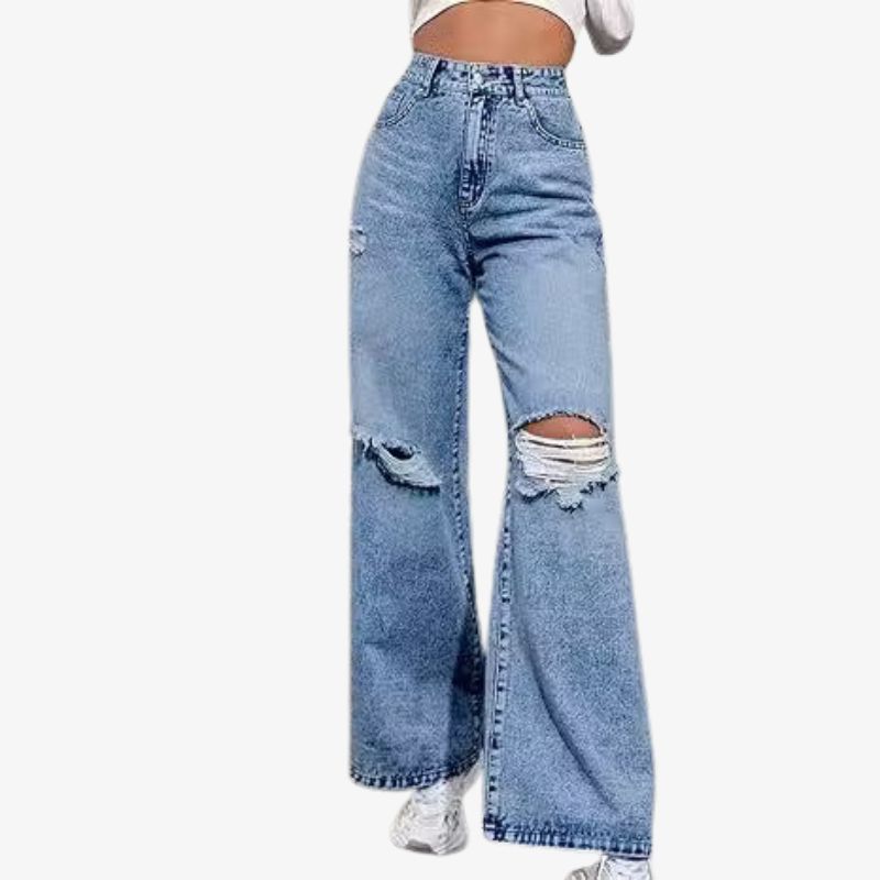 Knne Cut Funkey Denim Jeans for Women