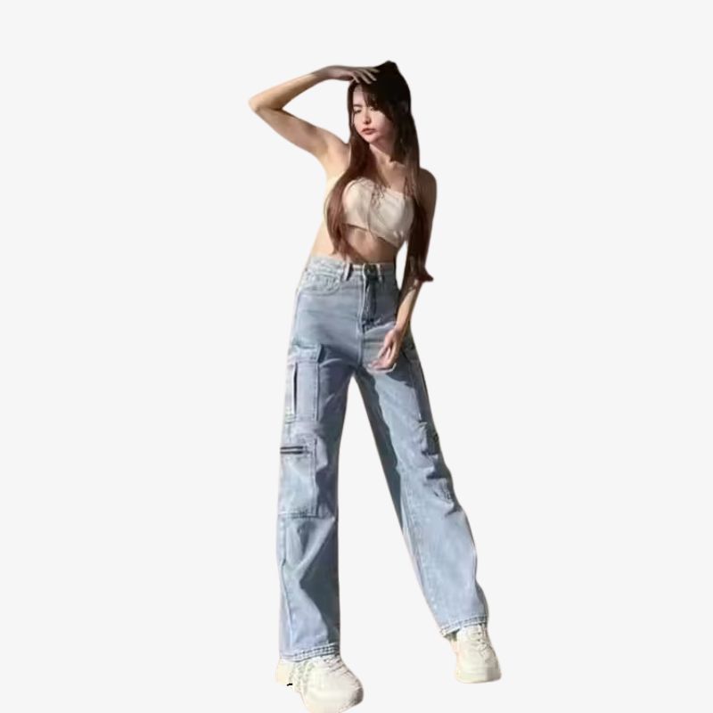 Side Pocket Denim Jeans for Women