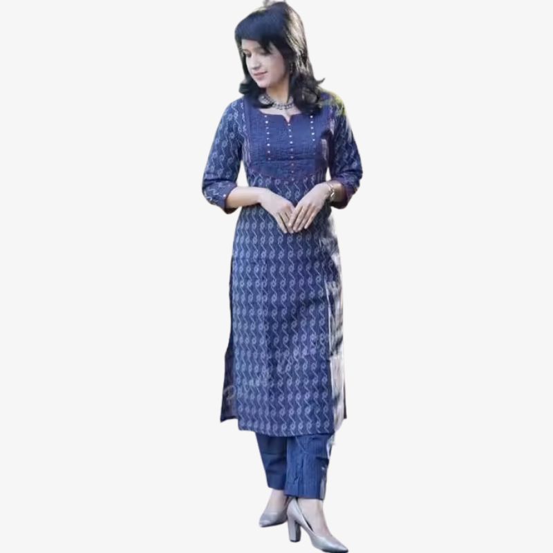 Blue Women Kurta Pant Set