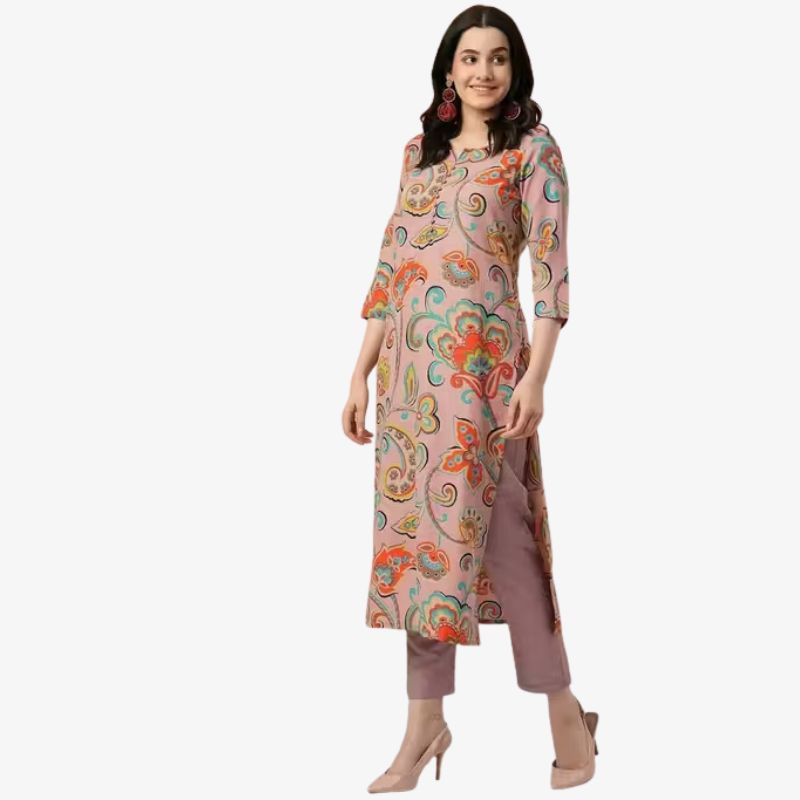 Cotton Printed Women Kurta Pant Set