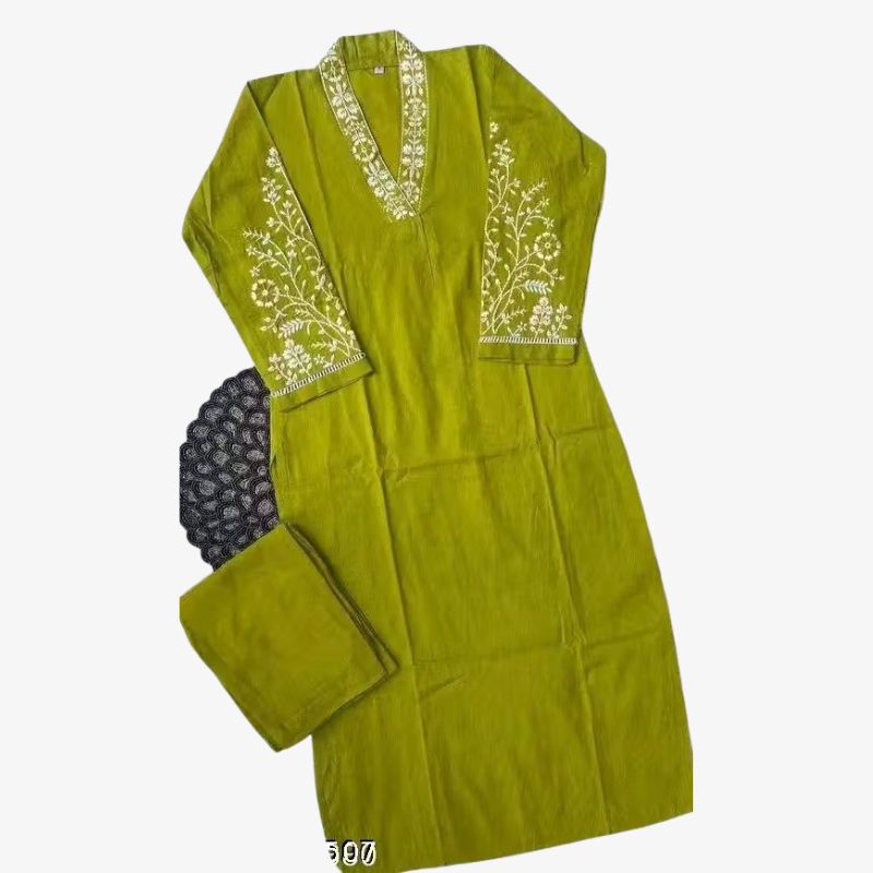 Embrodery Women Kurta Pant Set