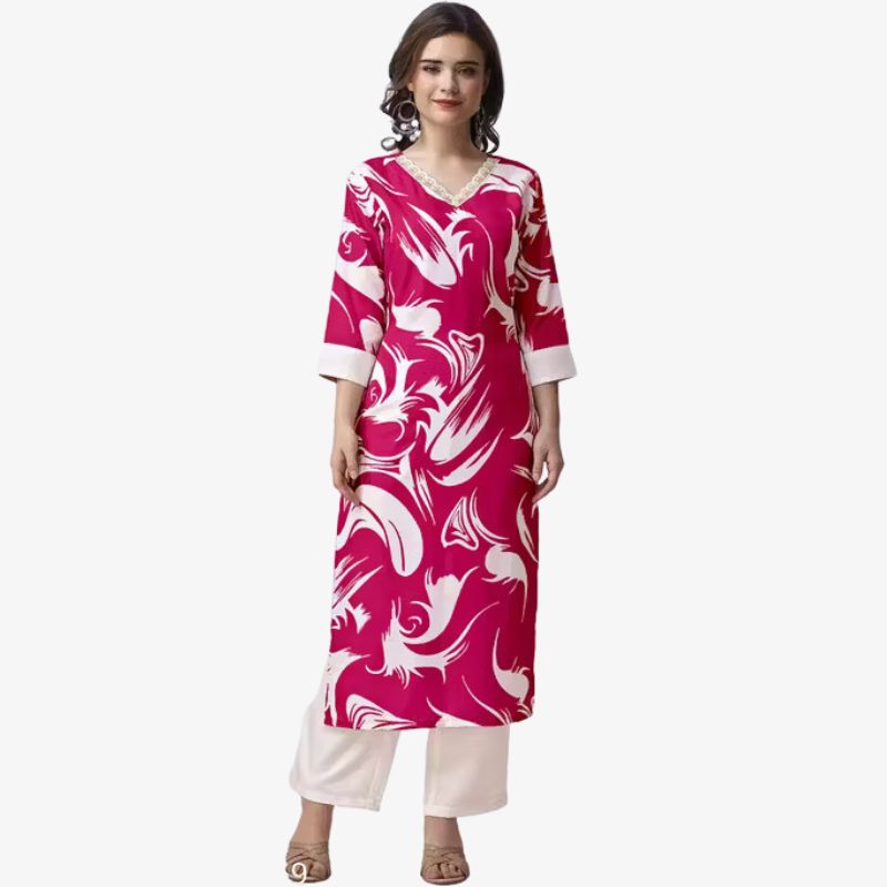 Rayon Women Kurta Pant Set