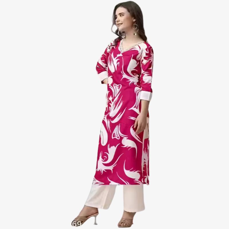 Rayon Women Kurta Pant Set